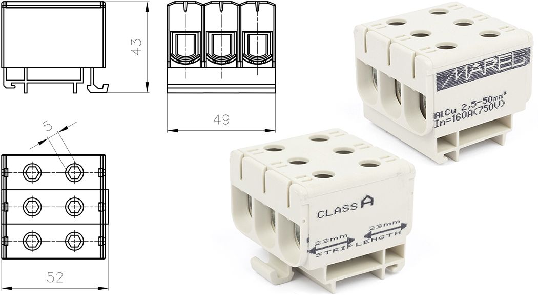 MAREL STEZALJKA KLASE A TROPOLNA 2,5-50mm²